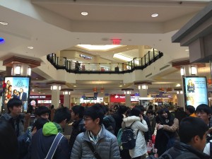 Cambridgeside Galleriaのフードコートで