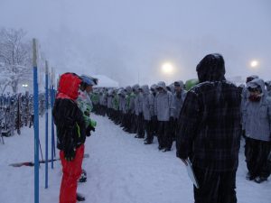 スキー学校開校式